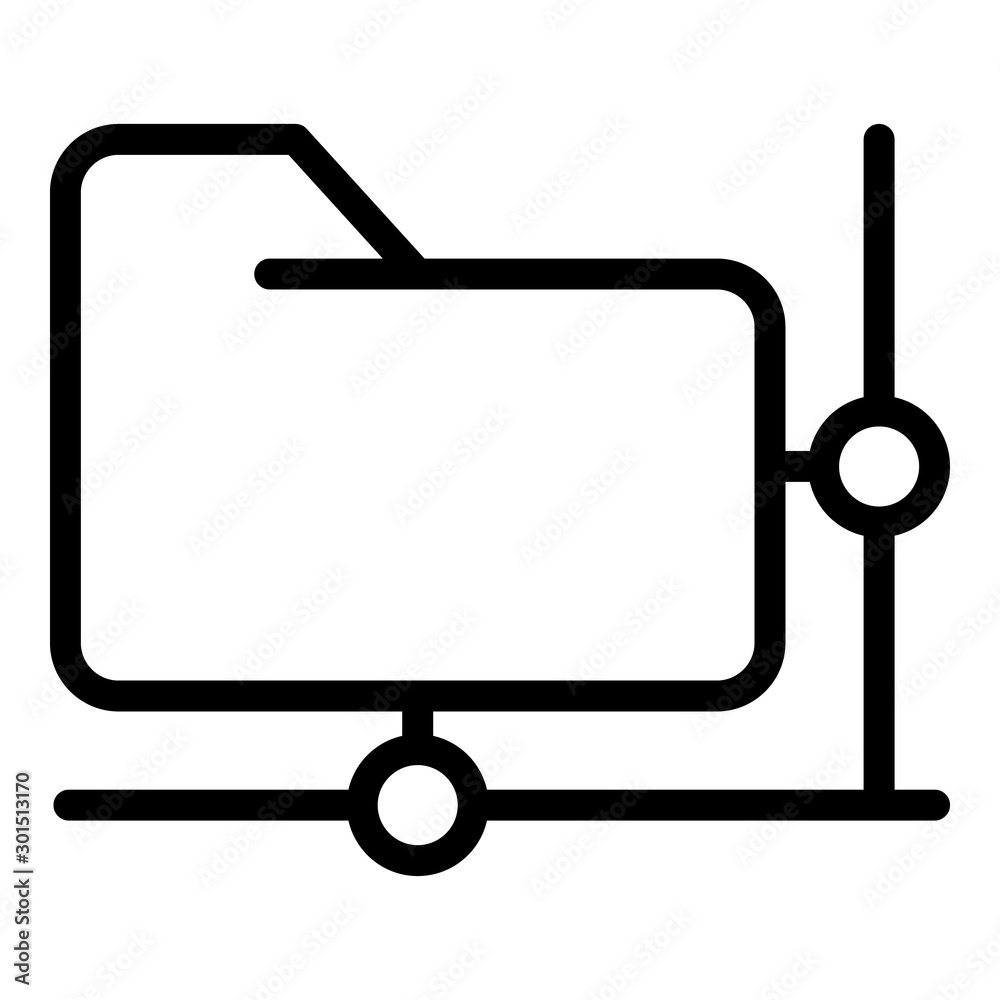 Poster network folder access icon. outline network folder access vector icon for web design isolated on whi