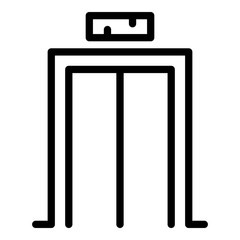 Spare elevator icon. Outline spare elevator vector icon for web design isolated on white background