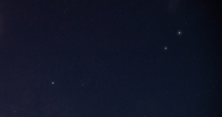 Panorama blue night sky milky way and star on dark background.Universe filled with stars  nebula...