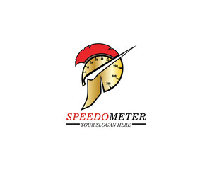 Speedometer logo template vector illustration