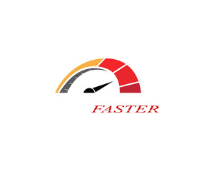 Faster logo template vector icon illustration design