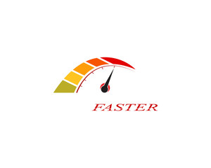 Faster logo template vector icon illustration design