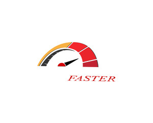 Faster logo template vector icon illustration design