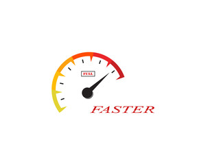 Faster logo template vector icon illustration design