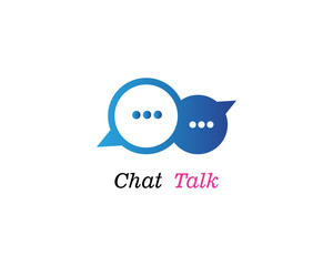 Speech bubble chat logo template icon