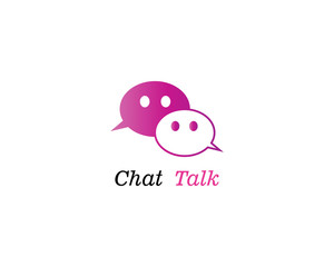 Speech bubble chat logo template icon