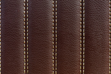 Pattern of Surface and textured of leatherette dark brown color