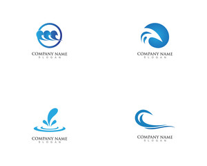 Water Wave Icon And Logo Template