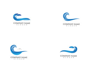Water Wave Icon And Logo Template