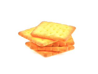 Crackers sheet on white background