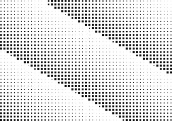 Abstract halftone dotted background. Monochrome grunge pattern with square.  Vector modern pop art texture for posters, sites, cover, business cards, postcards, grunge art, labels layout, stickers.