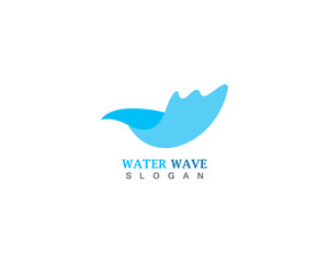 Water Wave logo design template vector