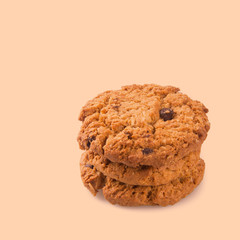 Cookies or Chocolate chips cookies with concept design.