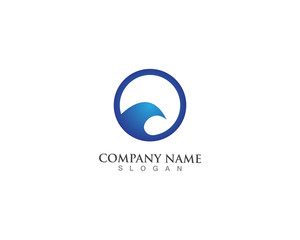 Obraz premium Waves of sea or ocean waves, blue water, splash and gale, vector illustration