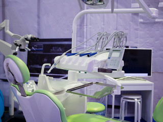 Medical equipment for dentistry. Medicine, stomatology, dental clinic office.