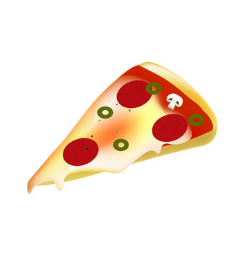 Pizza sloce. vector illustration