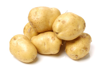 New potato isolated on white background