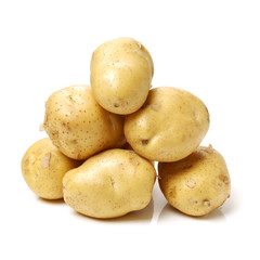 New potato isolated on white background