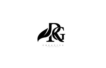 RG letter linked luxury flourishes ornate logotype