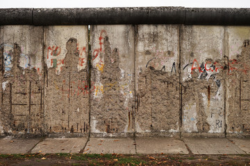 Naklejka premium Detail of Berlin Wall segments at Bernauer Street, Germany