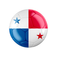 Soccer football ball with flag of Panama