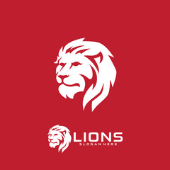 Lion logo design vector illustration