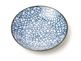 small dish of china on white background