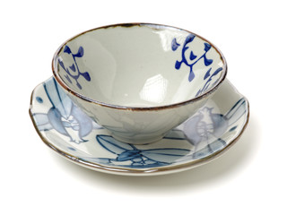 bowl of china on white background
