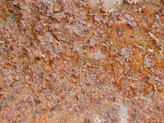 The surface of steel with rust.