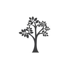 tree leaves simple decoration symbol vector