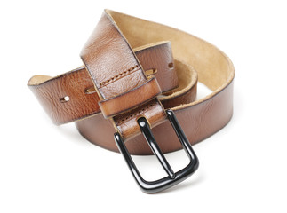 Belts on a white background