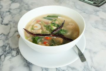 Chicken Tom Yum soup, Thai spicy food
