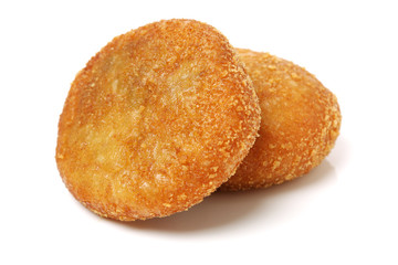 rice cracker on white background