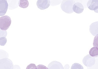 水彩風フレーム-紫、バイオレット