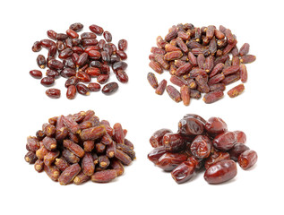 Dates on white background