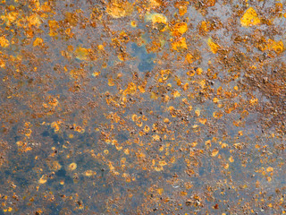 The surface of steel with rust.