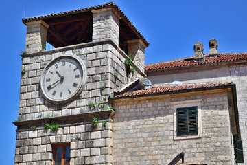 Clock Tower on Arms Square, Old Town, Kotor, Montenegro