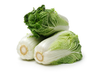 Chinese cabbage on white background 