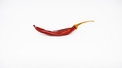 red hot chili pepper on white background