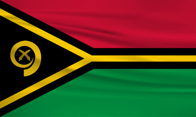 Illustration of a waving flag of the Vanuatu