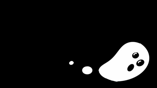 black and white spooky ghost animation frame by frame