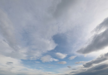 Naklejka na ściany i meble blue sky in winter with some clouds