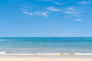 Beautiful beach with blue sky