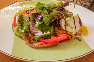 salad with meat and vegetables