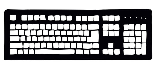 Laptop. View from above. Vector drawing