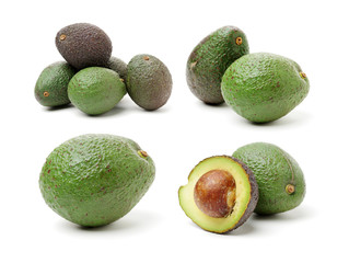 Avocado on a white background