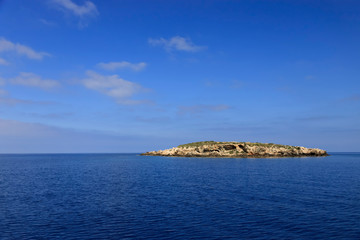 Island in the blue sea