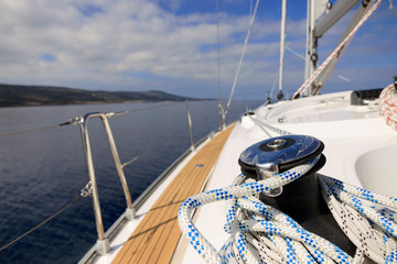 Yacht sailing summer adventure