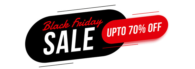 modern black friday sale banner with offer details