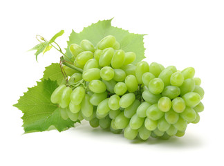 Grapes on a white background 